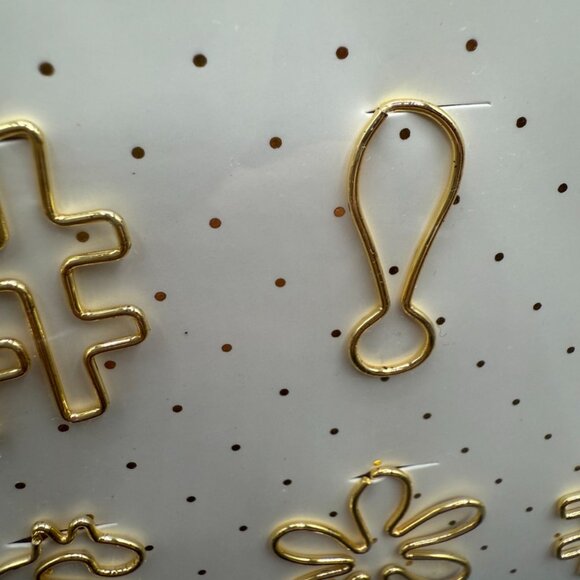 Kate Spade Expletive Paper Clips in Gold NWT - Picture 4 of 12